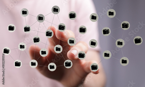 Abstract network of connect...
