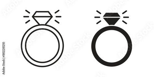 Wedding ring icon for web, app, infographic.