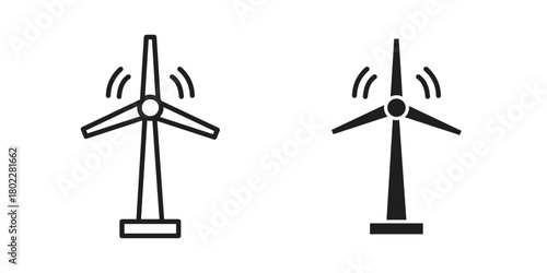 Wind turbine icon for web, app, infographic.
