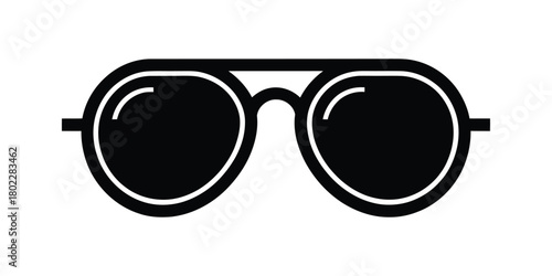 Sunglasses Icon Silhouette Isolated on Transparent Background Style
