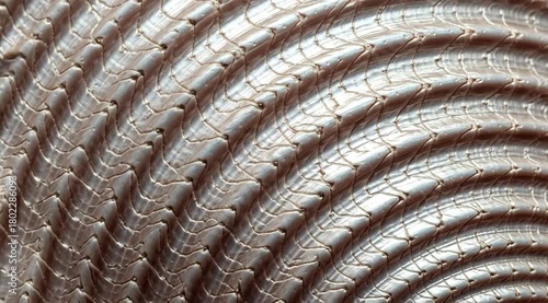 Abstract organic pattern, undulating silver ridges on a dark background, texture details, and