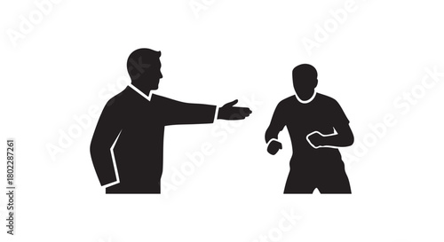 ## **19. Coach directing player outline icon vector**
