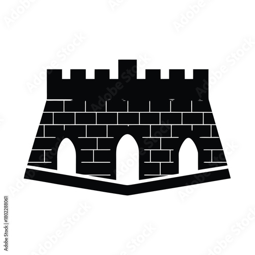 Jericho Walls Icon Outline Design
