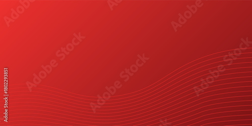 Fototapeta Naklejka Na Ścianę i Meble -  Abstract strong red color wavy lines background.