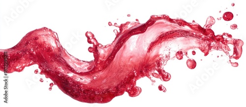 Panel kuchenny z motywem Red liquid splashes against a white background