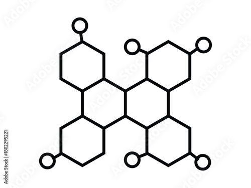 Molecule icon vector symbol for mobile apps and website UI designs. chemical structure icon sign vector.