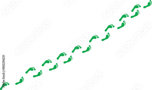 Green Footprints Leading the Way Forward Representing Progress Growth and Sustainability Goals