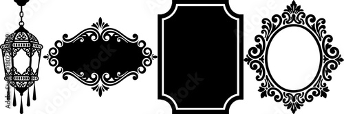 Decorative Ornamental Frames and Lantern Set