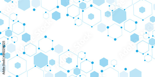 Fototapeta Naklejka Na Ścianę i Meble -  abstract geometric blue texture background. blue hexagon 3D background texture. 3d rendering illustration. Clear pattern abstract background hexagon .Futuristic abstract banner.