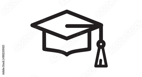 Graduation Cap Icon Symbolizing Academic Achievement and Educational Success