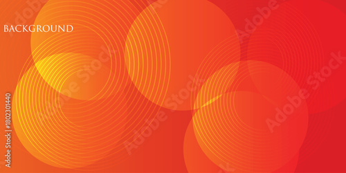 Orange circular shape abstract background dynamic lines design. Minimal geometric. Futuristic concept