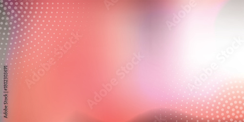 Pink orange polka dots gradient halftone background. Pop art cartoon dot texture with comic graphic design, Horizontal abstract pattern wall for cover digital technology.