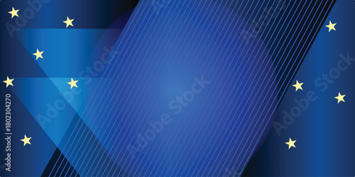 Vector Abstract, science, futuristic, energy technology concept. Digital image of light rays, stripes lines with blue light, speed and motion blur over dark blue