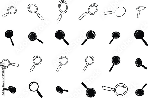 Magnifying glass pattern design a search find investigation and discovery concept