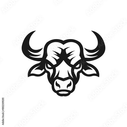 Bull Head Logo Emblem, Fierce Bull Head Emblem