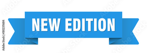 new edition ribbon isolated on transparent background. new edition ribbon