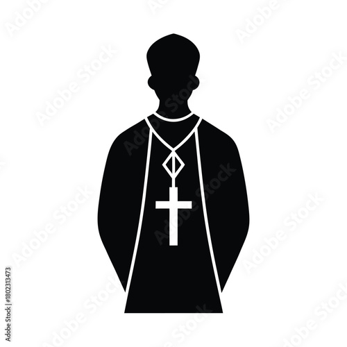 Lalibela Priest Silhouette Icon
