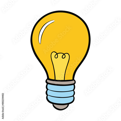 A glowing light bulb radiates warm, steady light, its simple glass form sparking ideas and brightening any space with a calm, creative energy that inspires clarity and innovation.
