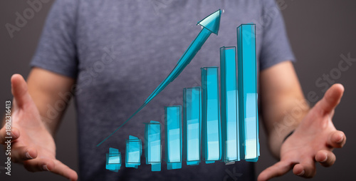 Stock photo of a man showca...