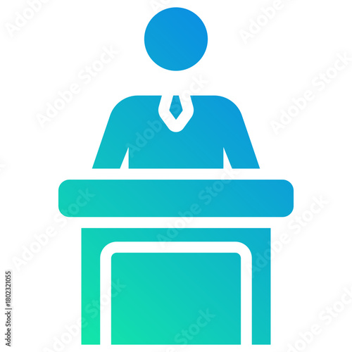 candidate gradient fill icon