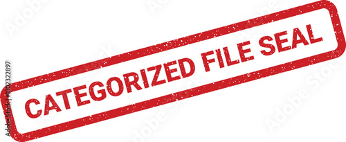 A red grunge rubber stamp bearing the text CATEGORIZED FILE SEAL indicating official status on documents