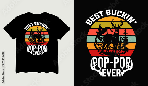 Best buckin' pop-pop ever t-shirt design for t-shirt quotes or poster svg printable cut file