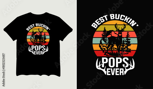 Best buckin' pops ever t-shirt design for t-shirt quotes or poster svg printable cut file