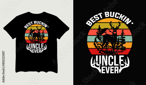 Best buckin' uncle ever t-shirt design for t-shirt quotes or poster svg printable cut file