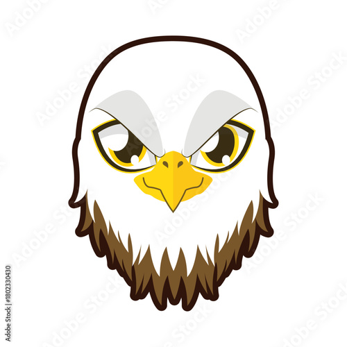 Dynamic vector artwork depicting a formidable eagle head with an intense stare