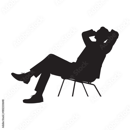 Businessman Relaxing, Resting, and Finding Comfort After Work.