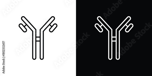 Antibody icon. Editable stroke. thin line outline concept vector.