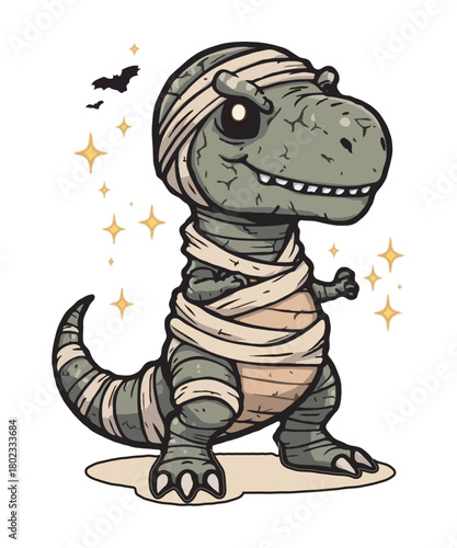 Mummified Dino Commander Vector Design