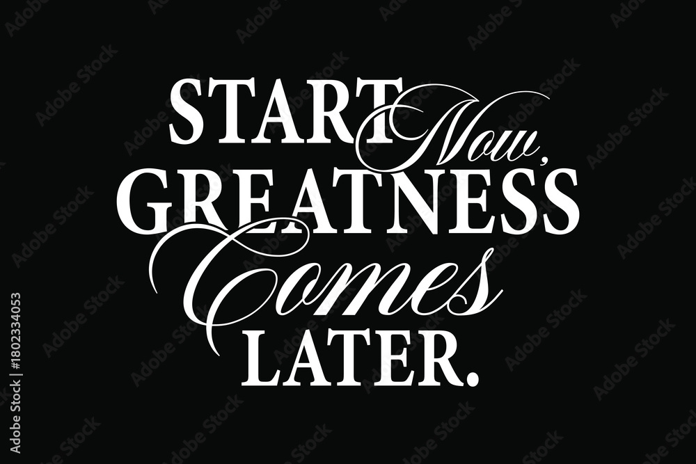 Obraz premium Minimal urban typography, Urban streetwear quote t‑shirt design. Bold black and white lettering for print, Motivational hustle graphic, Modern apparel poster design.