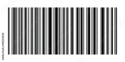 Barcode pattern for product identification with digital reading in black and white