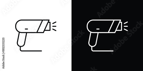 Barcode scanner icon. Editable stroke. thin line outline concept vector.