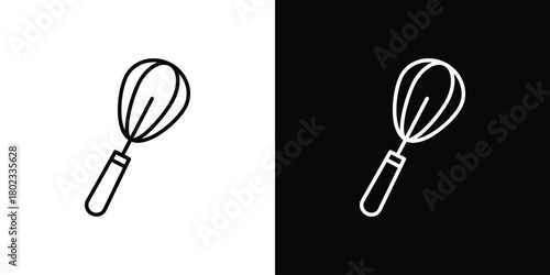 Beater icon. Editable stroke. thin line outline concept vector.