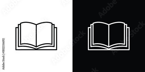 Book icon. Editable stroke. thin line outline concept vector.