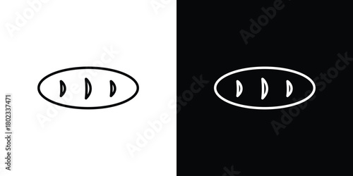 Bread loaf icon. Editable stroke. thin line outline concept vector.