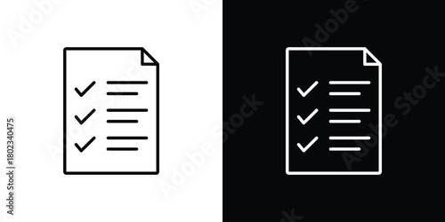 Checklist icon. Editable stroke. thin line outline concept vector.