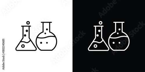 Chemistry icon. Editable stroke. thin line outline concept vector.