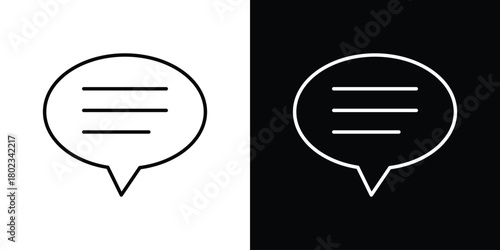 Comments icon. Editable stroke. thin line outline concept vector.