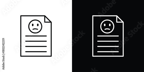 Complaint icon. Editable stroke. thin line outline concept vector.