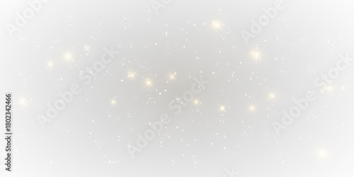 Golden dust png floats on a transparent background. Yellow sparkles and light particles create magical Christmas sparks. Perfect for festive holiday designs and glowing effects.