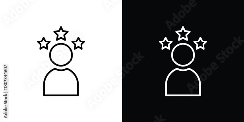 Customer loyalty icon. Editable stroke. thin line outline concept vector.