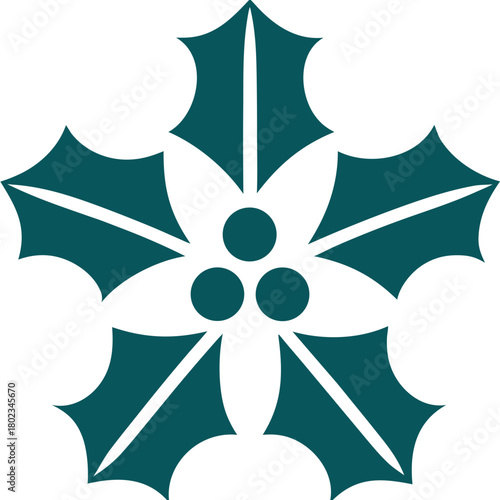 Elegant Holiday Bells and Holly Logo Design SVG