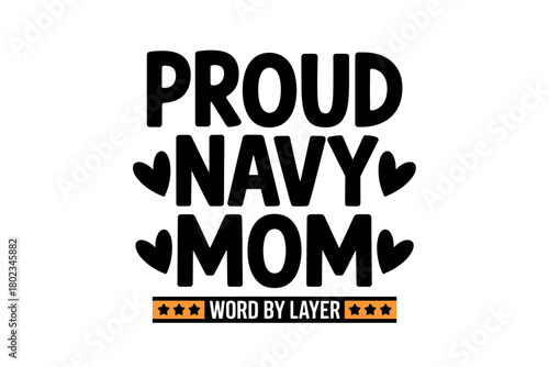 Proud Navy Mom expresses her love and support for her child serving in the naval forces.