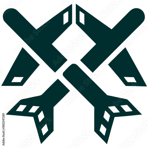 Modern Travel Tickets Emblem SVG