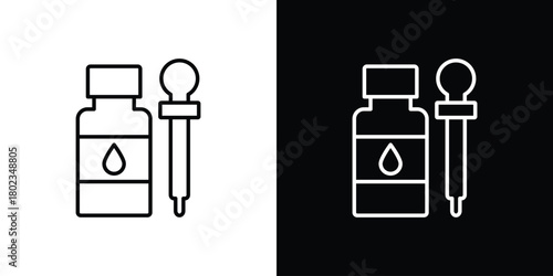 Essential oils icon. Editable stroke. thin line outline concept vector.