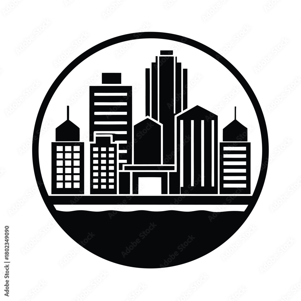Fototapeta premium Luanda Business District Icon