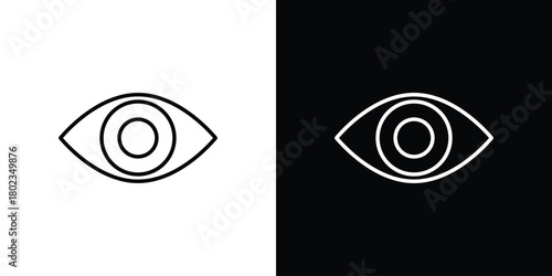 Eye icon. Editable stroke. thin line outline concept vector.